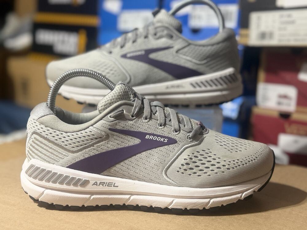 Brooks Ariel GTS 20 Gray Purple Women’s Running Shoes Size 8 (D) Walking
